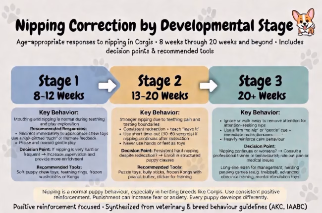 corgi-puppy-nipping-correction-process-stages